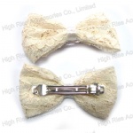 Cream Lace Bow Hair Clip French Clip Barrette