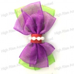 Mesh Ribbon Bow Hair Clip