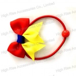 Grosgrain Ribbon Butterfly Bow Hair Elastic Hair Band Ponytail Holder