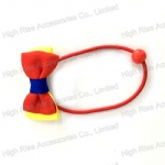 Double Color Grosgrain Ribbon Bow Hair Elastic Ponytail Holder Hair Band