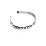 Crystal Grey Ribbon Alice Band, Crystal Headband