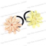 Lace Flower Double Band Hair Elastic Ponytail Holder