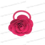 Fuchsia Rose Hair Band Hair Elastic Ponytail Holder