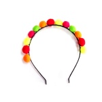 Colorful Pompom Alice Band Kids Headband