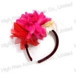 Fuschia Flowers Corsage Headband Alice Band