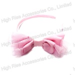 Lace Fringe Bow Alice Band, Big Bow Headband