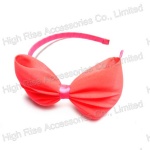 Chiffon with Mesh inside Alice Band,Big Bow Headband