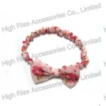 Floral Chiffon Bow Elastic Headband