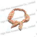 Small Flowers Pattern Bow Elastic Headband