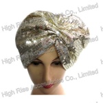 Silver Sequin Bandana, Big Headwrap for Winter