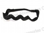 Black Weave Giltter Elastic Headband headwrap