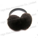 Black Leather Band Earmuffs For Winter
