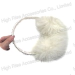 Crystal Band White Earmuffs For Winter
