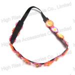 Small Colored Flowers Elastic Headband, Party Garland