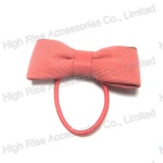 Pale Pink Bow Hair Elastic Ponytail Holder