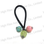 Colored Shambhala Beads Hair Elastic Ponytail Holder