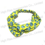 Elephant Pattern Yellow Headwrap, Bandana