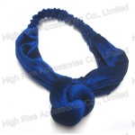 Plain Color Velvet Big Knot Headwrap For Winter