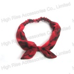 Animal Patter Red Ear Bow Headband