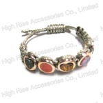 Adjustable Cords With Metal Enamel Charms Bracelet