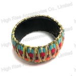 Ethnic Pattern Braided Belt Wrap Bangle