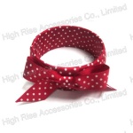 Polka Dotted Ribbon Bow Bangle