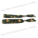 Christmas Flowers Pattern Green Hair Elastic, Ponytail Holder