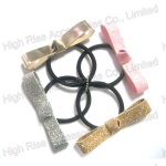 PU Leather Bow Hair Elastic Ponytail Holder