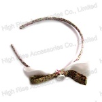 Floral Ribbon Bow Alice Band, Double Colored Bow Headband