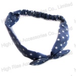 Stars Pattern Navy Blue Elastic