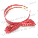 Polka Dots Bow Wide Alice Band, Big Bow Headband