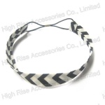 Black And White Stripe Band Elastic Headband