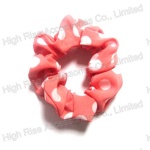 Polka Dots Pink Scrunchie