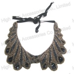 Golden Beaded Falbala Collar