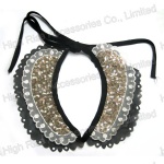 Golden Sequin Lace Falbala Collar