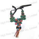 Colorful Beaded Charms Collar/ Collar Necklace