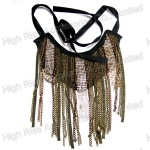 Long Metal Chains Fringe Collar/ Collar Necklace