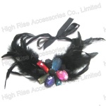 Colored Crystal Flower Feather Collar