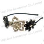 Crystal And Stone Flower Alice Band, Crystal Headband