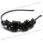 Black Stones Ornaments Alice Band/ Headband