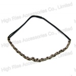 Chain And Ribbon Braided Elastic Headband