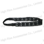 Black Flower Pattern Lace Headband