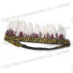 Indian Feather Crown Elastic Headband