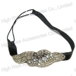 Multiple Crystal Charm Elastic Headband