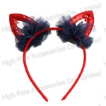 Sequin Cat Ears Headband, Halloween Party Headband