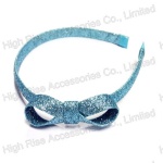 Blue Giltter Bow Alice Band