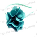 Blue Fabric Flower Alice Band