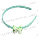 Chiffon Bow With Butterfly Alice Band