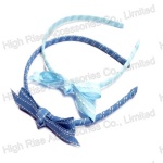 Narrow Ribbon Bow Alice Band