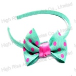 Polka Dots Grosgrain Bow Alice Band